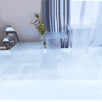 Ensemble personnalisé de 9 plinthes en acrylique présentoir de table support de buffet en acrylique transparent pour mariage