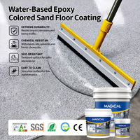 Revêtement liquide époxy à base d'eau pour intérieur, haute teneur en solides, forte adhérence, anti-corrosion, surface durable, antidérapant, sol en sable coloré