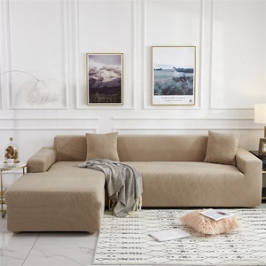 Copridivano in <span class=keywords><strong>Velluto</strong></span> Lavorato a Maglia in Pile di Mais Antipolvere Tutto Incluso per Soggiorno Grigio Chiaro in Offerta - Product Image 5