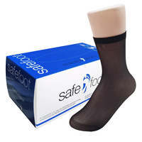 Chaussettes jetables personnalisées Chaussettes d'hygiène unisexes en nylon Chaussettes d'essayage transparentes pour magasin de chaussures