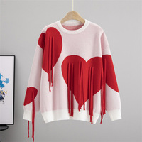 PASUXI Pull d'Hiver en Tricot Sweat-shirt Haut à Manches Longues pour Femmes, Col Rond Basique, Pulls et Chandails Vêtements Féminins