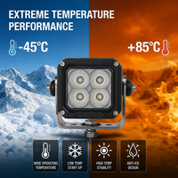 Lampe de travail LED 40W pour excavatrice, chargeuse, bulldozer, engins de construction 12V 24V