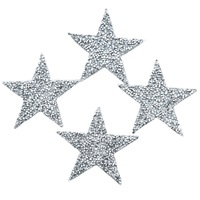 Autocollants décoratifs en résine en forme d'étoile à cinq branches, strass thermocollants électroplaqués, fabriqués à Yiwu, emballés en boîte, vente directe usine