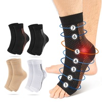 Chaussette de compression respirante et légère pour la récupération des blessures, neuropathie, soutien du talon et de la cheville, pour hommes et femmes