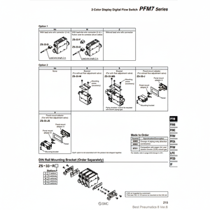 Interruptor de flujo digital SMC Pneumatics con pantalla de 2 colores, - Product Image 1