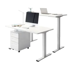 EFU-E6 Deutschland Lager Ergonomisches Design Elektrischer Sitz-Steh-Schreibtisch Doppel motor Elektrischer Computer Laptop-Schreibtisch