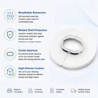 Sous-plaque CGM non tissée spécifique au capteur MSF avec cavité de coque à ouverture personnalisée, certifiée ISO13485, compatible avec les projets OEM