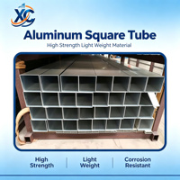 Tube carré en aluminium 6063 T5 extrudé avec précision pour cadre dissimulé de mur-rideau en verre