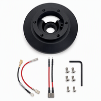 Kit d'adaptation de moyeu de volant court en aluminium noir et cuir à dégagement rapide pour E36/E39 318/325/328/840/850 M3 Z3