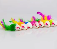 Jouet pour chat en plumes classique et réaliste avec queue colorée Jouet simple et efficace pour attirer votre chat