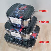 Boîte à lunch en acier inoxydable à compartiment unique de vente chaude 316 récipient alimentaire pour riz aux fruits scellé pour le déjeuner