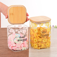 Contenants de rangement pour garde-manger domestique, boîtes de conservation alimentaire en verre personnalisées, pots en verre pour la cuisine
