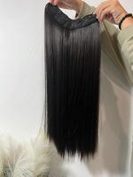 12A Qualité Européenne Raw Extensions de Cheveux Humains One Piece Clip-in Extensions de Cheveux Raides Naturel Noir Couleur Doux et Naturel