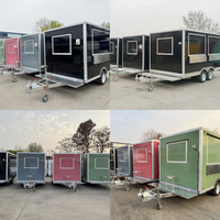 Remorque alimentaire carrée moderne et remorquable, chariot personnalisé pour café, glaces et bubble tea, remorque alimentaire homologuée