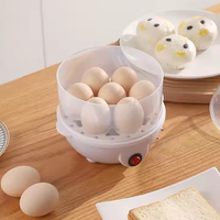 Cuiseur à œufs électrique portable mini, cuiseur vapeur, capacité pour un seul œuf, arrêt automatique, cuiseur à œufs électrique pour le petit-déjeuner
