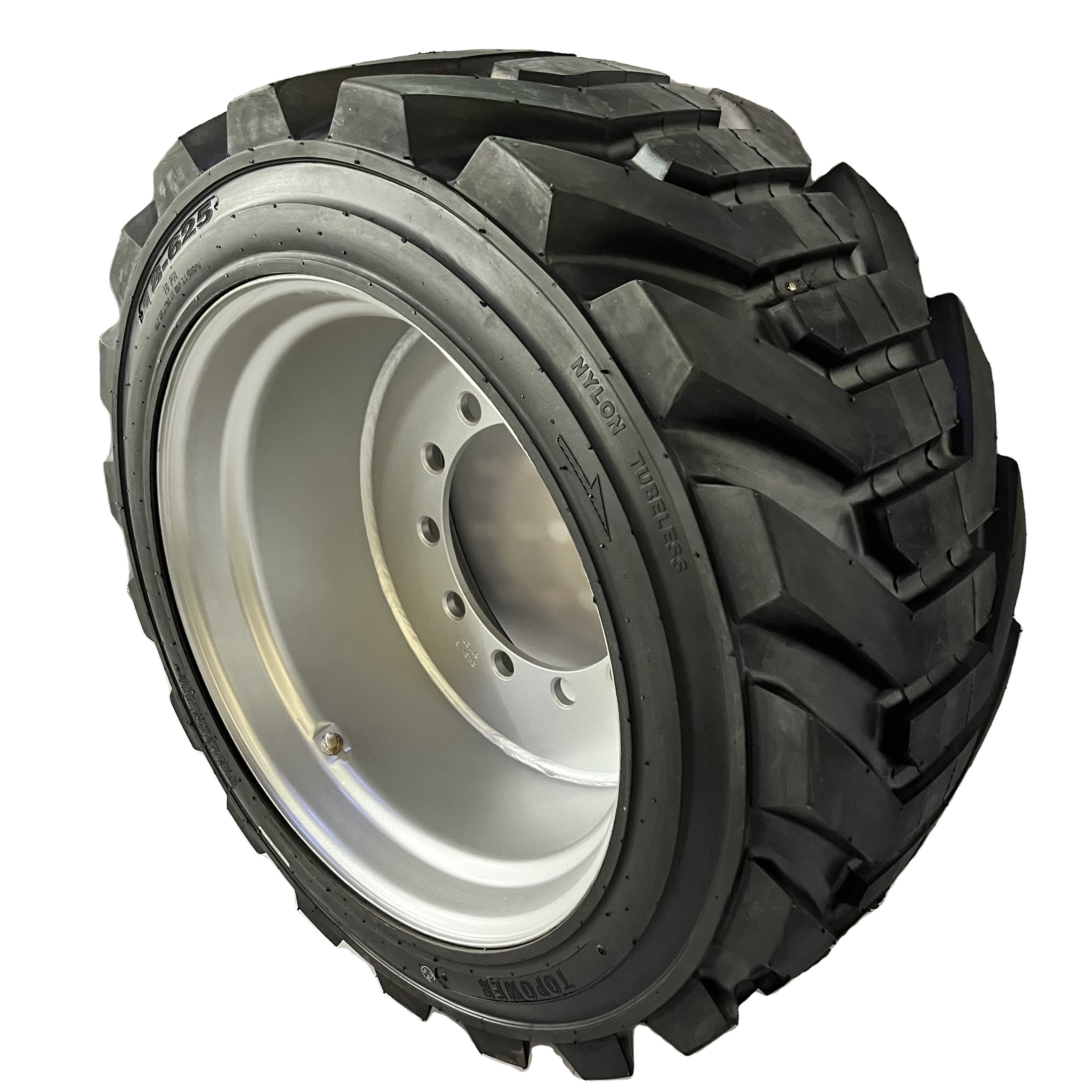 18-625B Industrial Support Wheel Assembly with Steel Rim Zero Flat Maintenance Free for Heavy Load Boom Lift Equipment