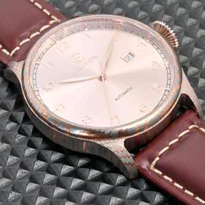 Montre mécanique pour homme, simple, personnalisée, bracelet en acier inoxydable, mouvement Miyota, cadran de 40 mm avec chiffres arabes, affichage par aiguilles - Product Image 6