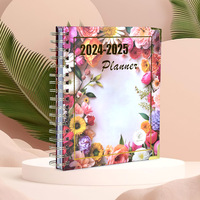 Agenda personnalisé de haute qualité avec pochettes, nouveau design floral, carnet à spirales avec pages divisées