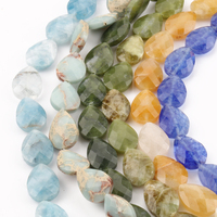 Perles de pierre ovales à facettes Kuoyu (18*13MM) en aquamarine/jade/améthyste pour la fabrication de bijoux DIY – Vente en gros (modèles F06592-F06609)