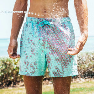 Shorts de plage Sublimation à changement de couleur pour hommes, séchage rapide, pour la natation, short de plage - Product Image 1