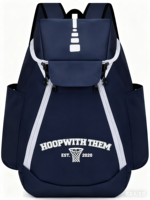 Sac à dos de basketball en polyester imperméable et antivol de qualité supérieure, fabriqué sur mesure, avec un grand espace de rangement pour les passionnés de sport