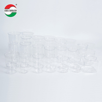 Bocal carré transparent en plastique PET de qualité alimentaire avec couvercles faciles à ouvrir bouchon en PP pour emballage alimentaire