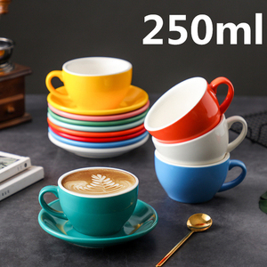 Nouvel ensemble de tasses et soucoupes à café et thé en céramique, style nordique moderne, haute qualité, personnalisable, vente en gros, pour restaurants et mariages, 2026 - Product Image 3