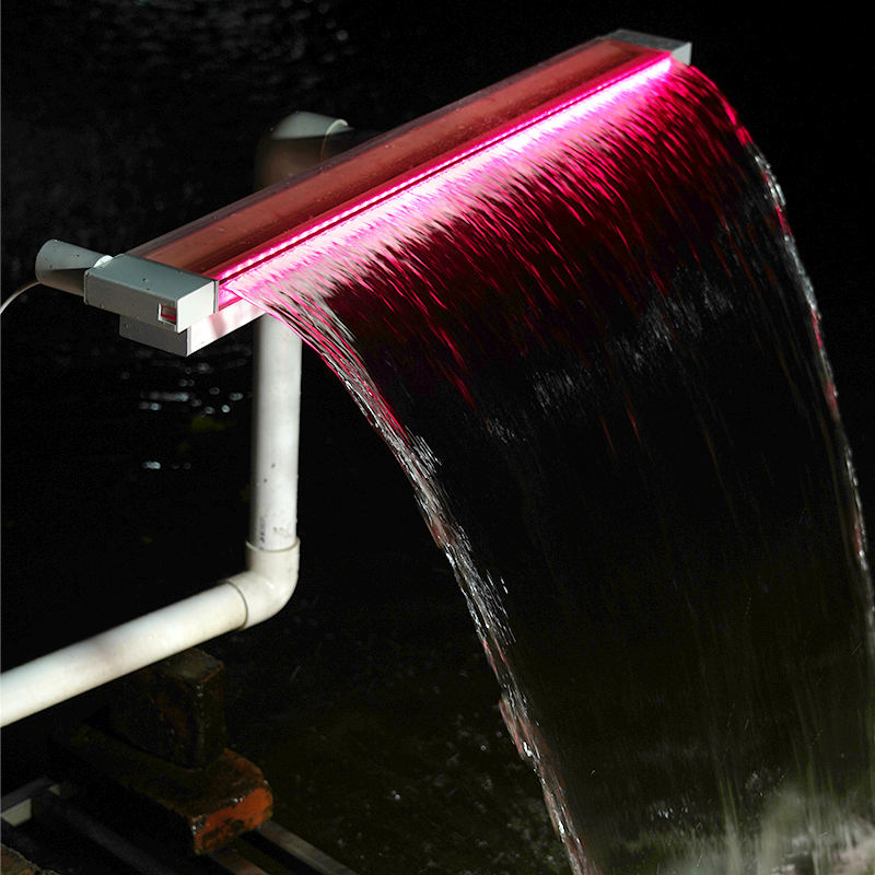 Blanc L600mm, rebord 25mm avec LED, télécommande, transformateur