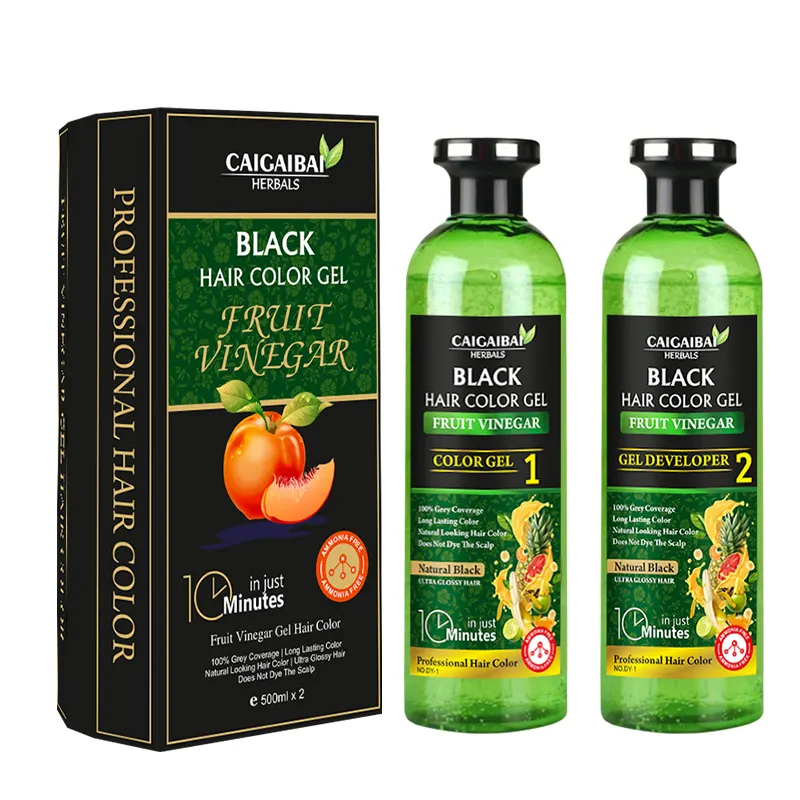 Euro Private Label Mode Unisex Meisjes Verf Haarverf Shampoo Kleur 500Ml * 500Ml Natuur Fruit Azijn Haarkleur Kleurstofgel