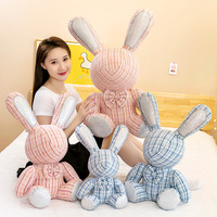 CHIQUE Adorable Lapin en Peluche Diamanté Brodé Personnalisable en Tissu Polyester Ultra Doux, Cadeau Anti-Stress pour Enfants