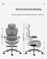 Chaise de bureau électrique réglable de qualité moderne en tissu noir au design ergonomique