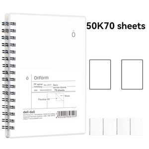 Deli L5070 taccuino a spirale domanda sbagliata media business A5 linea orizzontale reticolo quadrato reticolo bianco a spirale libro 50K - Product Image 2