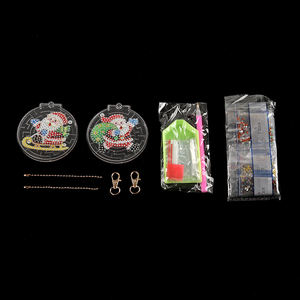 DIY Diamant Peinture Porte-clés Kits Diamant Art Colibri Porte-clés Sac Décor Noël Diamant Peinture Porte-clés avec Labyrinthe - Product Image 4