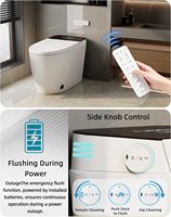 Articles sanitaires de salle de bain haut de gamme, toilettes intelligentes blanches monobloc automatiques