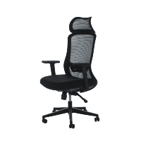 Chaise de direction moderne en maille de haute qualité pour cadres, avec accoudoirs pour bureaux à domicile, idéale pour les réunions et l'utilisation avec un ordinateur