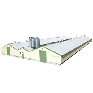 Galvanisation à chaud structure en acier préfabriquée maison de volaille hangar de ferme