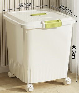 ถังเก็บอาหารสัตว์เลี้ยงแบบปิดผนึกคู่ ถังเก็บอาหารสัตว์เลี้ยงสำหรับแมวและสุนัขความจุขนาดใหญ่ ถังเก็บอาหารสัตว์เลี้ยงแบบปิดผนึกกันความชื้น - Product Image 1