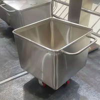 Chariot industriel en acier inoxydable 304 de grande capacité 200L pour sauces, fruits de mer et viandes