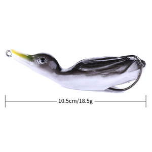 เหยื่อปลอมซิลิโคนรูปเป็ดน้อย Thunder Frog Blackfish ขนาด 10.5 ซม./18.5 กรัม พร้อมตะขอ - Product Image 5