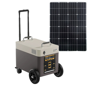 Générateur solaire grande capacité 20 kWh avec roues pivotantes et poignées, alimentation de secours LiFePO4, onduleur MPPT, panneau solaire à onde sinusoïdale pure - Product Image 1