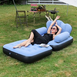 Inflatable Outdoor <b>Sofa</b> <b>Bed</b> 198x98x70cm <b>Foldable</b> Reclining Modular Air Furniture for Camping Garden Use - Product Image 2