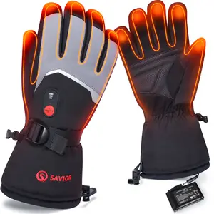 Gants de sport d'hiver pour hommes et femmes, coussin chauffant thermique, batterie Rechargeable intelligente USB, respirant, imperméable, gants de Ski