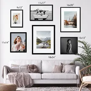 إطارات صور خشبية سوداء مخصصة 11×14 و8×10، ألبومات صور وملحقات للبيع بالجملة