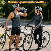 Bouteille isotherme en acier inoxydable à double paroi sans BPA, innovation, 680 ml/1000 ml, avec filtre à eau en carbone