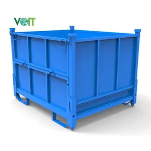 Storage Collapsible Durable Steel Metal Container For Warehouse