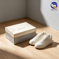 Caja de Zapatos de Cartón Resistente con Tapa y Base Personalizadas, Superficie Mate Natural, Gran Capacidad de Carga