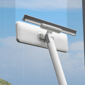 Taşınabilir Dayanıklı Çevre Dostu Plastik Paslanmaz Çelik Cam Temizleyici Yeni Tasarım Teleskopik Uzun Saplı Çift Kullanımlı Silecek - Product Image 1