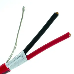 Shield cable have isolate air 0.7mm 2c pvc power flame retardant wire cable for fire control system