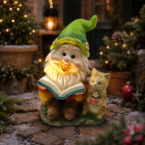 Statue <span class=keywords><strong>de</strong></span> gnome <span class=keywords><strong>solaire</strong></span> en résine <span class=keywords><strong>de</strong></span> taille réelle, sans visage, <span class=keywords><strong>de</strong></span> style dessin animé, pour jardin, pelouse, patio, décoration <span class=keywords><strong>de</strong></span> Noël - Product Image 1