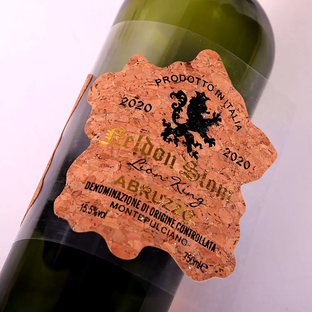 Etiqueta material reciclada Eco personalizada da etiqueta do carvalho para o empacotamento da garrafa do vinho
